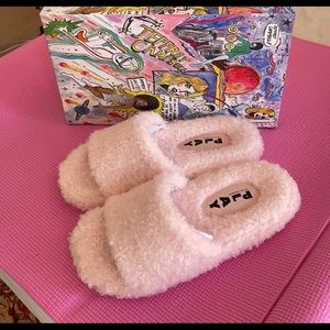 Jeffrey Campbell Faux Fur Slides